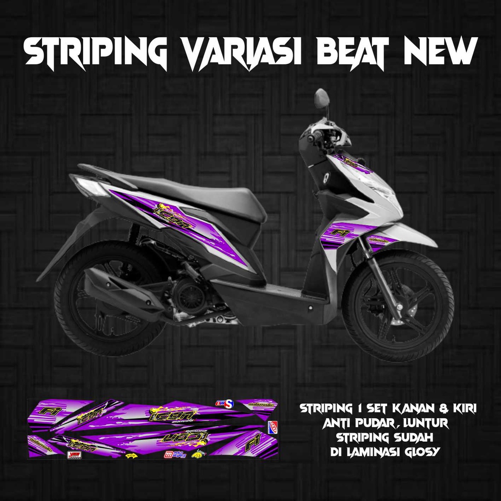 STRIPING STICKER MOTOR VARIASI BEAT NEW ICON SPOT