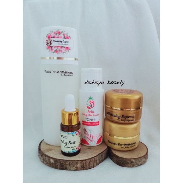 PAKET WHITENING EXPRESS DR AZKA SKINCARE LENGKAP ISI 5 (FW,TONER BPOM)