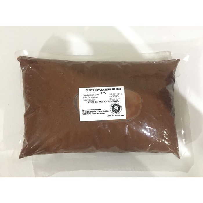

Elmer Hazelnut Dip Glaze 2kg packing pabrik