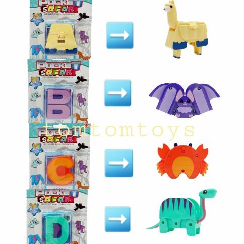 .........] POCKET SAFARI Original EMCO Morph into Animals Transform Huruf A-Z