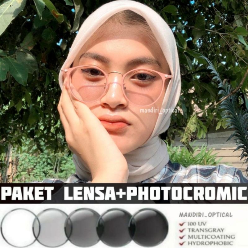 Kacamata wanita | Paket frame+lensa PHOTOCROMIC | Kacamata antiradiasi | Kacamata minus | Gratis lensa photocromic | Kacamata murah | kacamata 1326