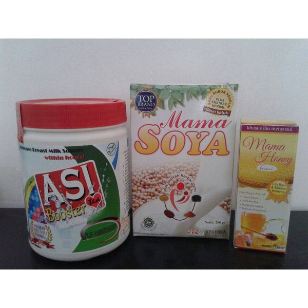 

PROMO - Paket Asi Booster tea ( 1pc ) + Mamasoya ( 1pc ) + Mama Honey ( 1pc )