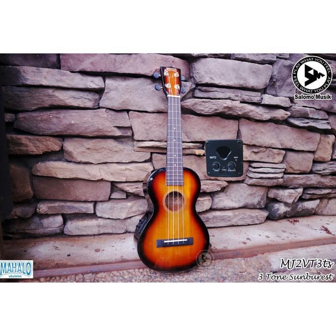 Ukulele Concert Mahalo Electric Elektrik Mj2Vt Varian Warna + Softcase - 3 Tone Sunburst