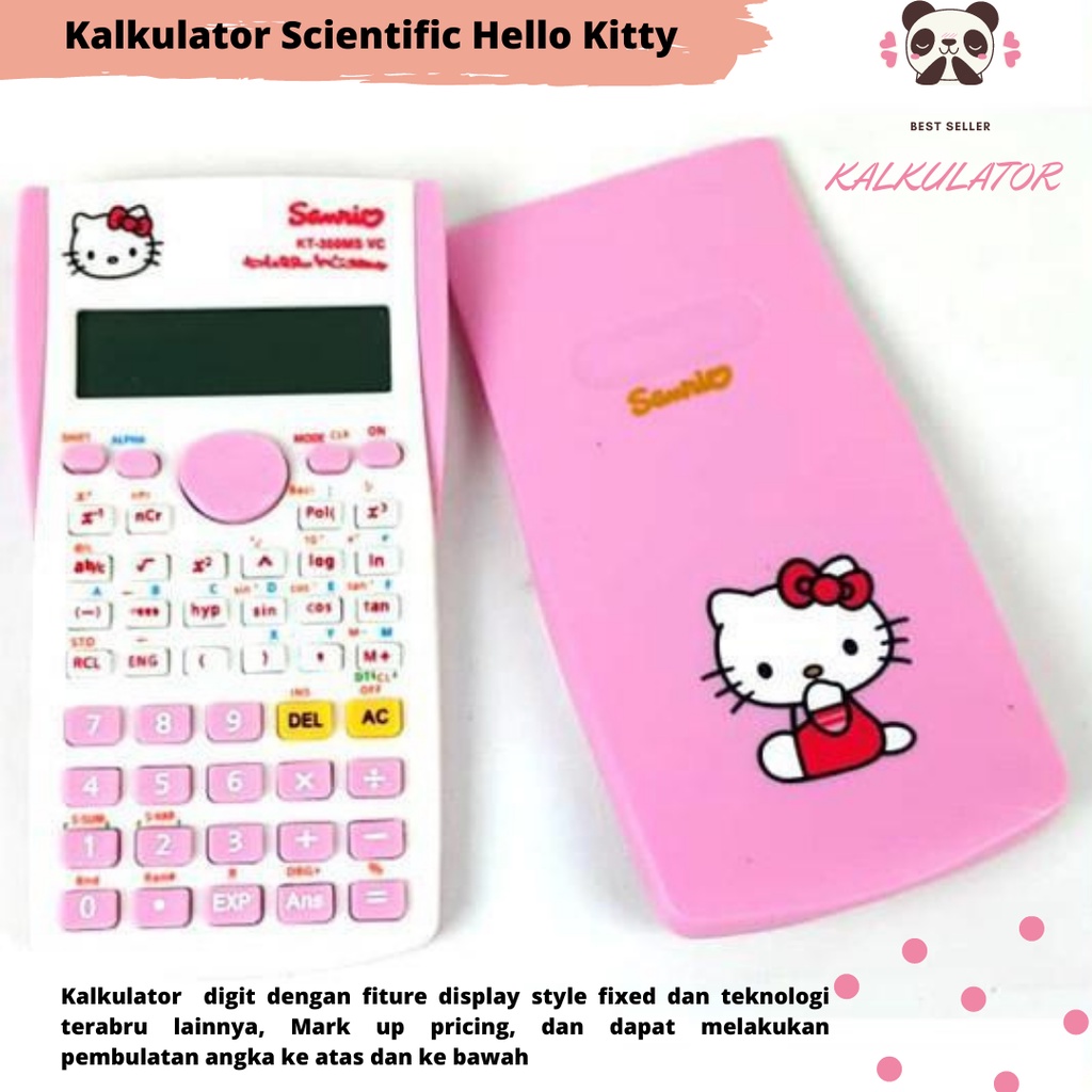 

KALKULATOR SCIENTIFIC 350 KARAKTER HELLO KITTY DAN DORAEMON / KALKULATOR SEKOLAH 11 DIGIT
