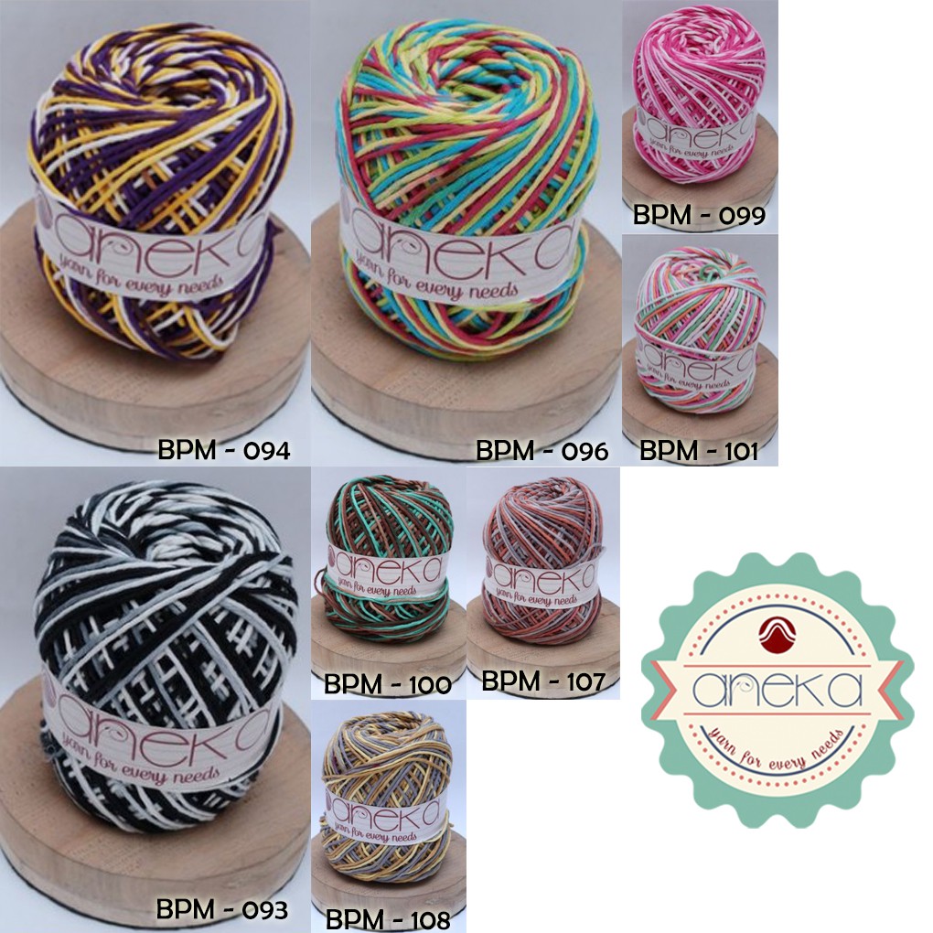 KATALOG -  Benang Rajut Katun Big Ply Mambo / Sembur / Mix-color Cotton Yarn PART 2