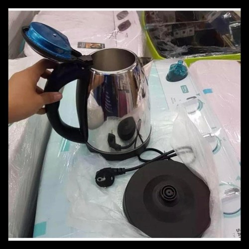 Teko listrik stainless 304 steel 1.8 Liter Mug listrik pemanas air otomatis on off