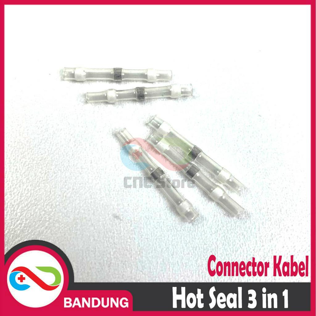 HOT SEAL WIRE CONNECTOR KABEL WATERPROOF SOLDER HEAT - PUTIH 3in1