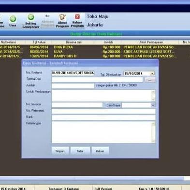 

Software Kwitansi Kuitansi cocok untuk kantor