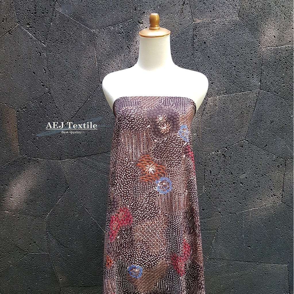 Kain sifon fine (chiffon fine) motif batik meteran (58084)