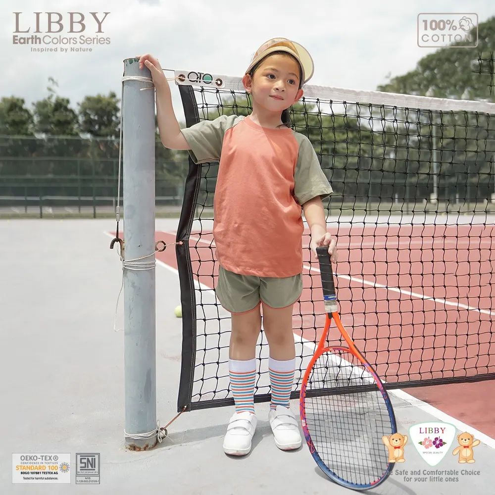 Setelan Libby Baby Terbaru PENDEK REAGAN Earth Colors Series / Setelan Anak Unisex Olahraga Bermain | Bwr