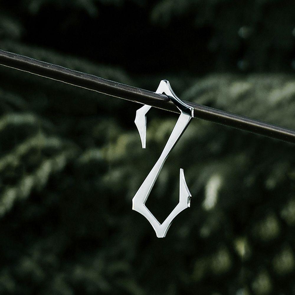 Lanfy Gantungan Hook Portable Hiking Camping Lamp Hooks Rak Penyimpanan Stainless Steel Outdoor Camping Lamp Holder