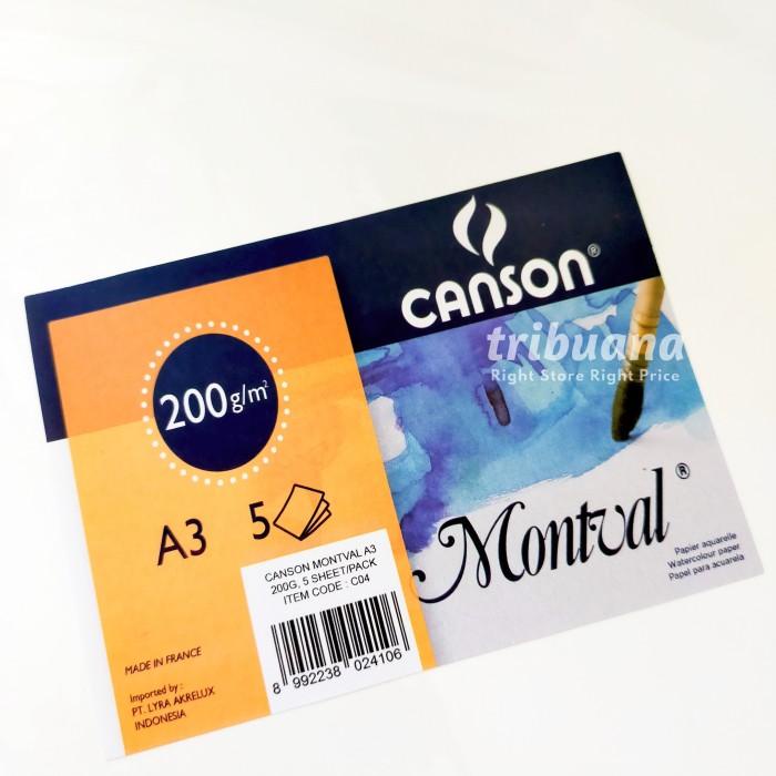 

Lora | Canson Montval A3/200Gms -5 Sheets /Kertas Watercolor