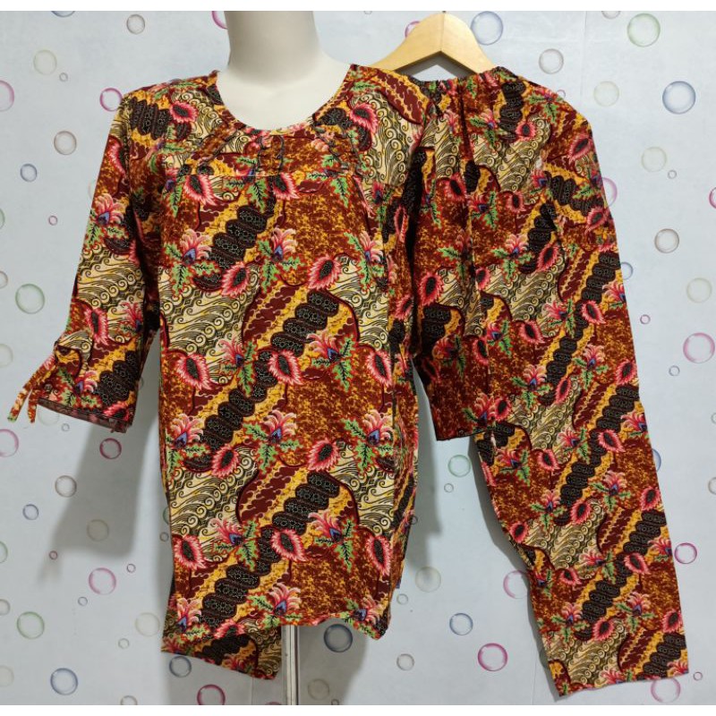 Batik Model Lengan 3/4 celana panjang Size L ( Ld +/- 108 cm )