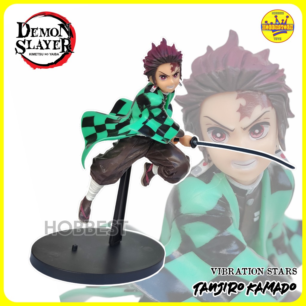 Action Figure KIMETSU NO YAIBA - Miniatur Pajangan Mainan Topper Demon Slayer Tanjiro Nezuko Giyuu-#vibration TANJIRO