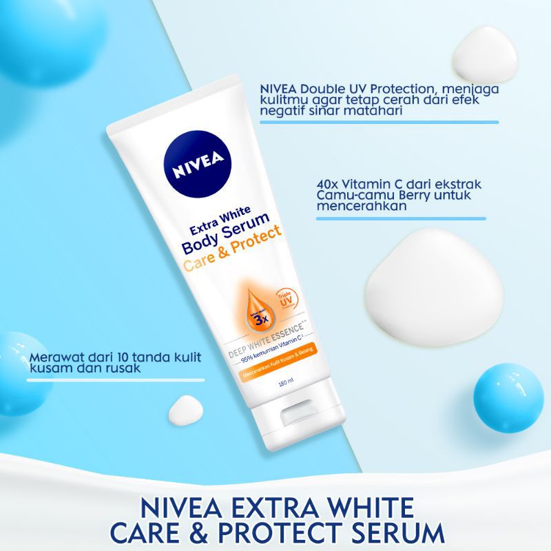 Nivea body serum extra whitening 180gr