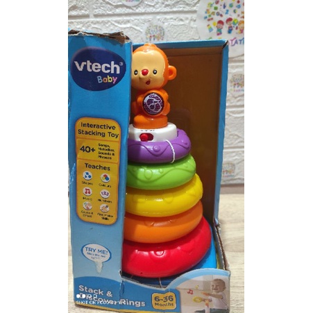 vtech stack and discover rings mainan stack untuk edukasi anak