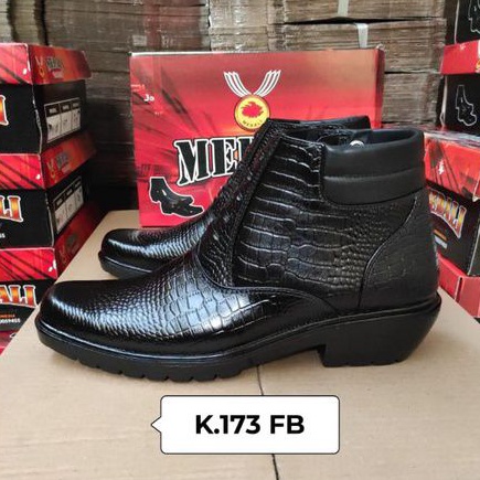 Sepatu Kulit PDH Pria boots Polri TNI security guard PNS sepatu kerja formal tampil lebih keren