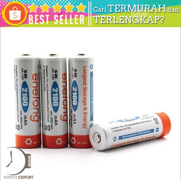 Baterai Cas Ni-Mh AA 2100mAh 4 PCS - Enelong HR6 / MN1500