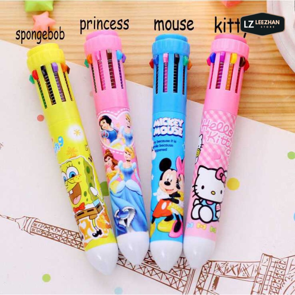 

☛Lz.s☚ Pena Ballpoint Multi Warna 10 in 1