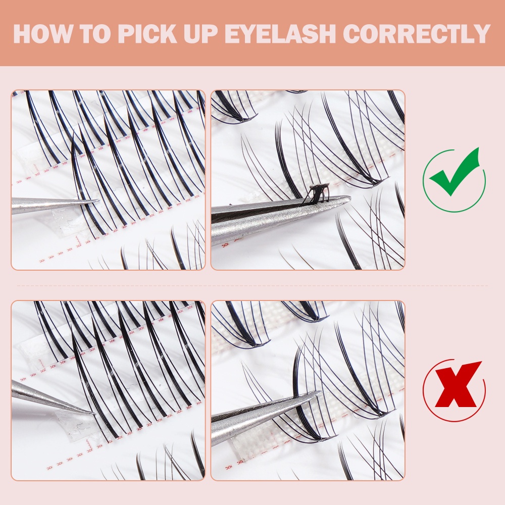 MAANGE Eyelash Extension Bulu Mata Sandwich Eylesh Bulu Mata Lembut A Type Eyelashes And 7289