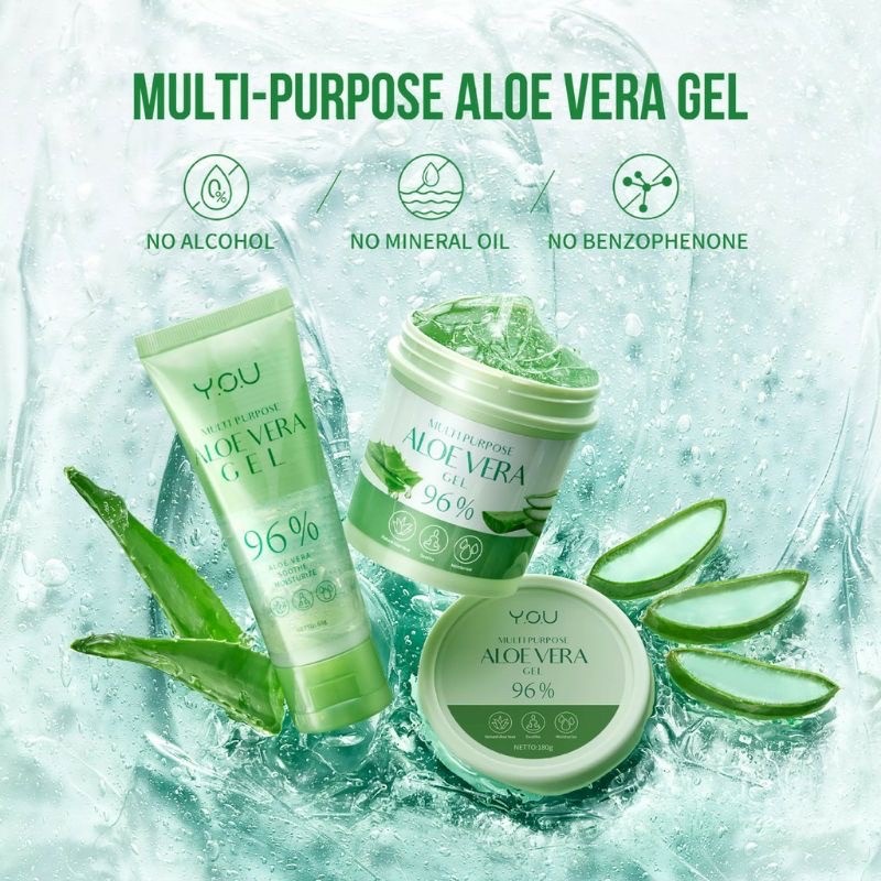 `ღ´ PHINKL `ღ´ Y.O.U aloe vera lidah buaya gel anti iritasi cocok untuk kulit sensitif sunburn kemerahan terbakar luka