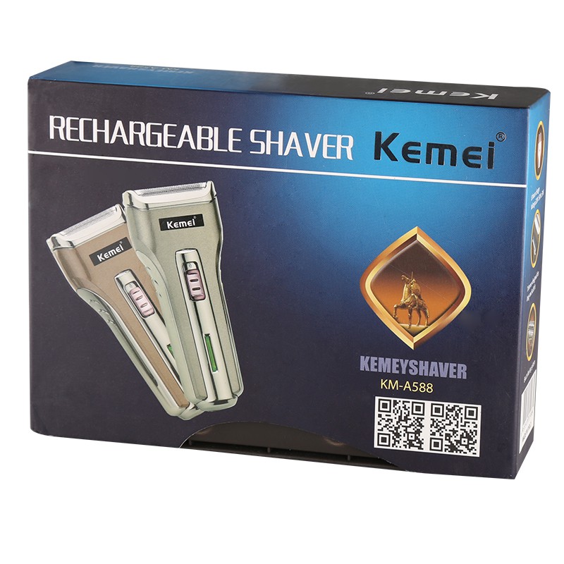 Kemei Shaver KM A588 Alat Cukur Kumis dan Jenggot System Cas