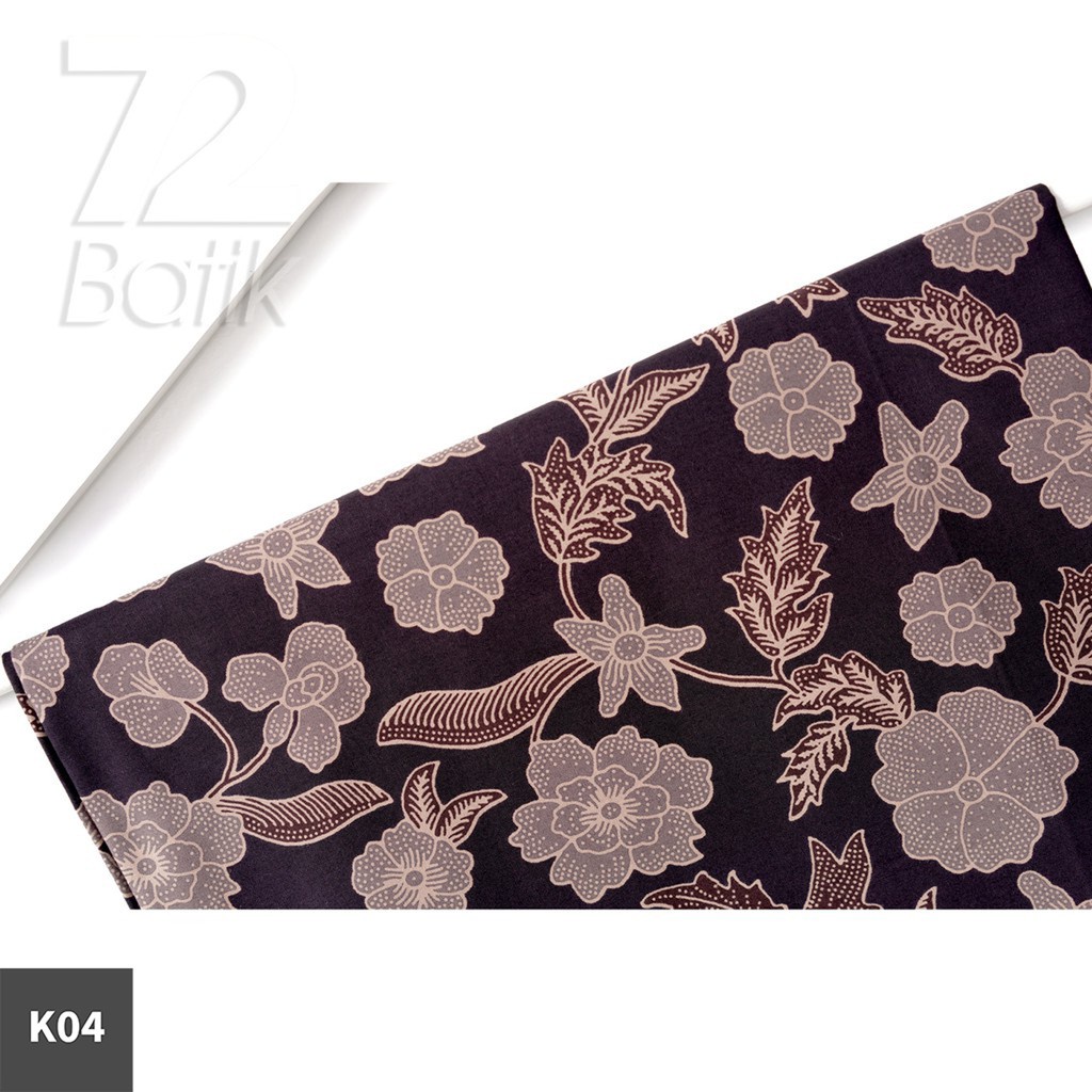 KAIN BATIK PREMIUM Bahan Katun Motif Kembang Warna Hitam Ireng Item 727978 CAP 72 - Jarik Jarit Samping Kebat Panjang Batik Katun Modern Premium Bahan Seragam Batik Pernikahan Kantor Keluarga Murah Kamen Jadi Batik Bali Lembaran