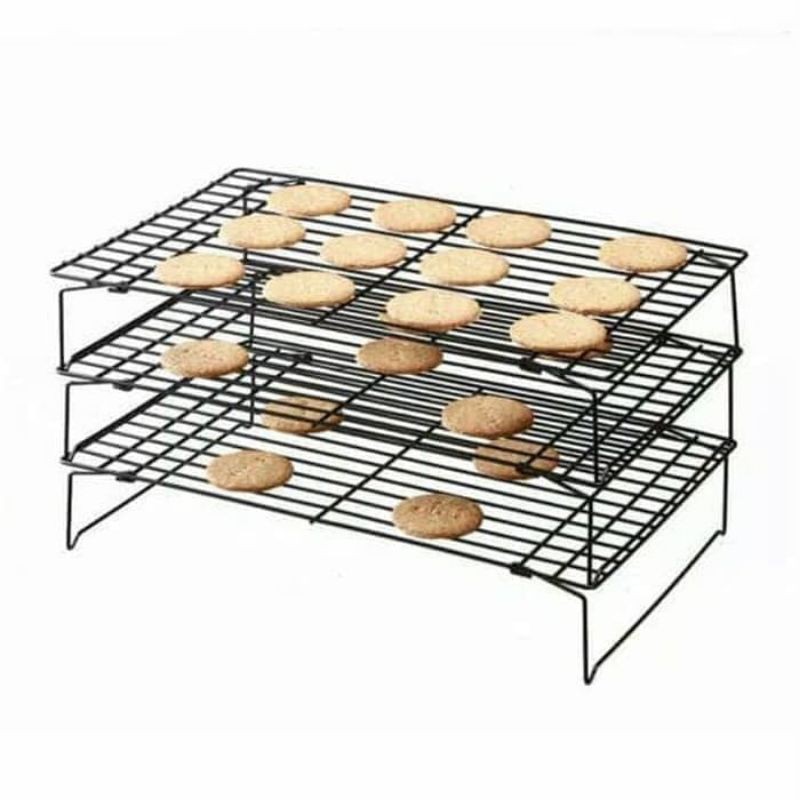 rak pendingin kue 3 susun / cooling rak 3 susun ukuran 40x25cm