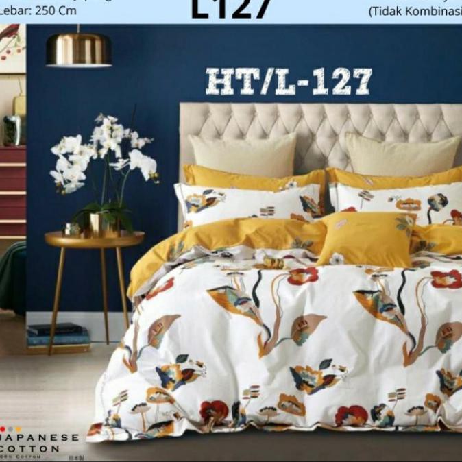 Sprei Set Sarban/Sargul Saja Uk King Koil Katun Jepang Original - 200X200 T.30 Whitestore359