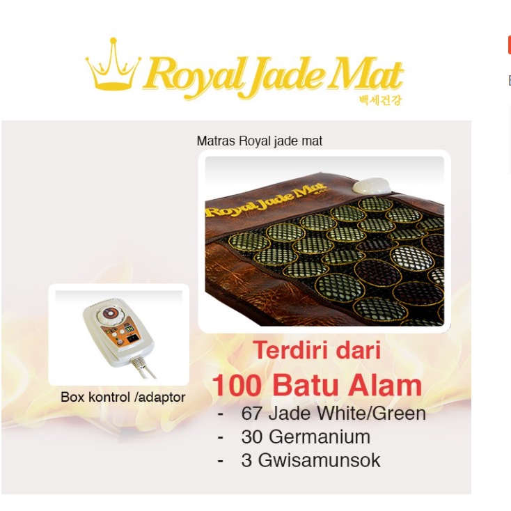 NEW Royal Jade Mat Matras Terapi Kesehatan Matras Panas