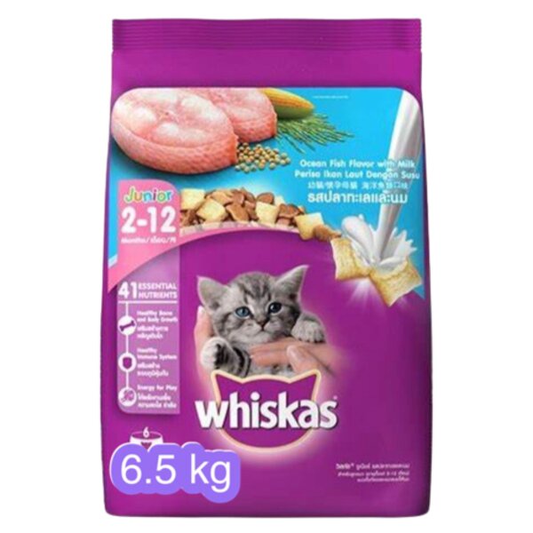 Whiskas Junior Kitten Ocean Fish Milky 6.5 kg Makanan Anak Kucing Food