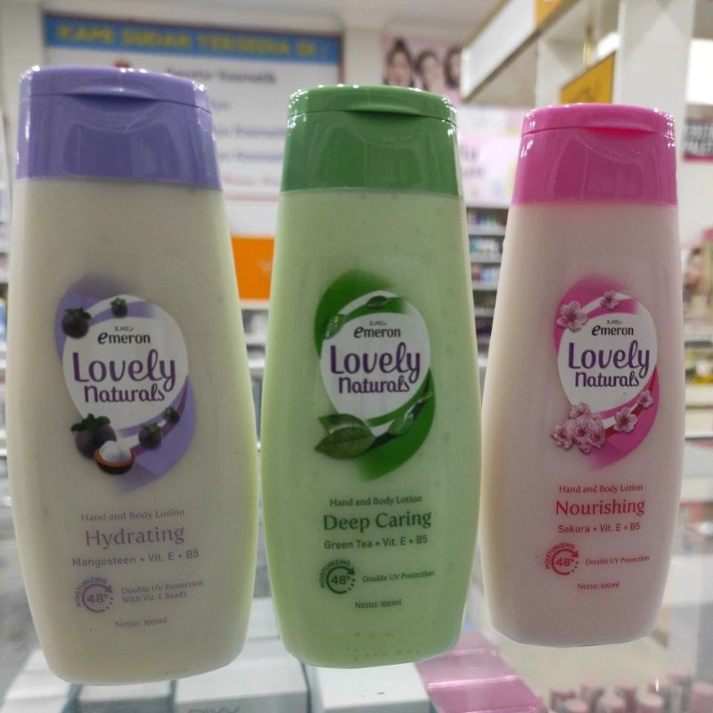 Emeron Lovely Naturals Hand&amp;Body Lotion 100ml (Kemasan Baru)