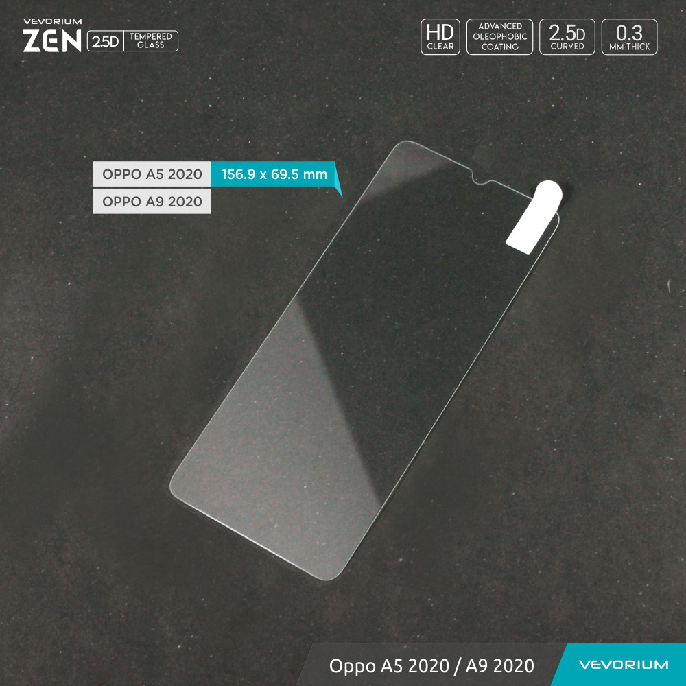 VEVORIUM ZEN 2.5D Clear Oppo A9 2020 A5 2020 Tempered Glass