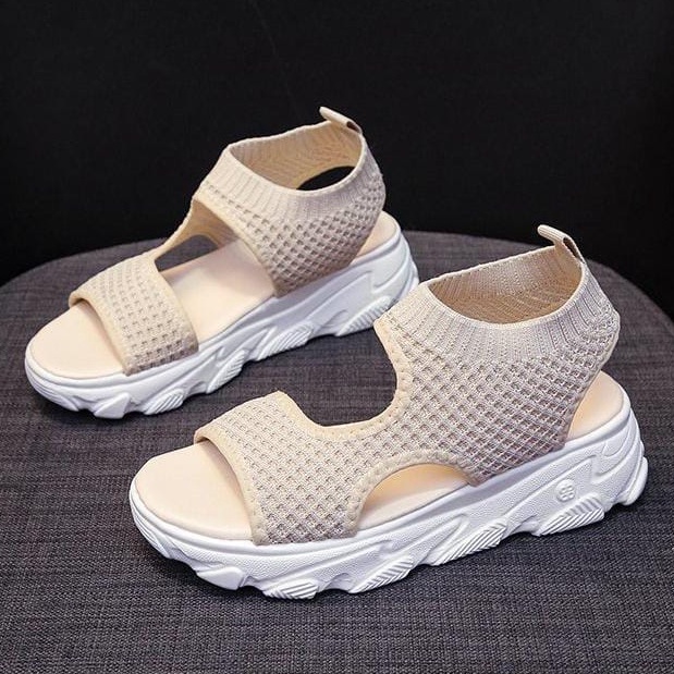 TBIG [COD] Sandal Tali Slip On TOPME2 Wanita Import Korea Style Santai Wanita Sandal Wedges