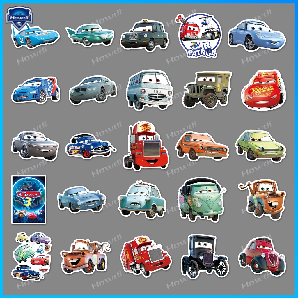 Stiker Kartun Tahan Air Untuk Helm Motormobil