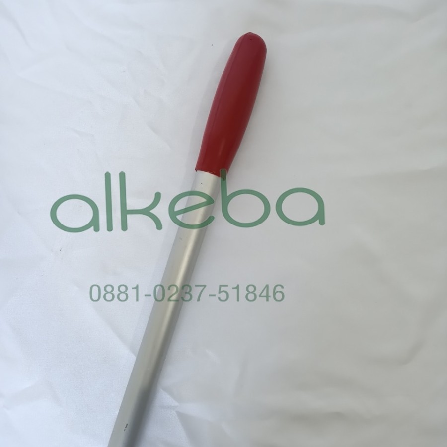 Tangkai Alumunium 150 CM with Hand Grip Merah Untuk stik mop pel Lobby duster