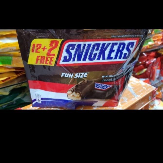 

Terlaris Snickers Chocolate Fun Size Isi 12 Sachet