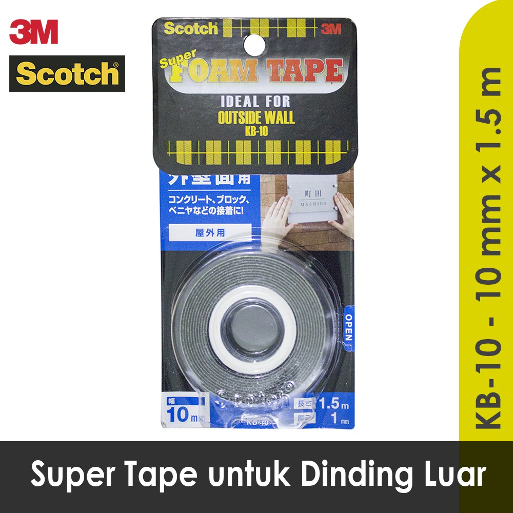 Double Tape 3M Super Strong Outside Wall Dinding Luar Scotch KB-10