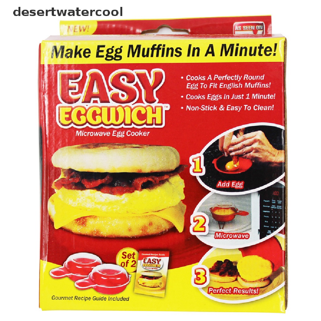 Deid 2Pcs Alat Pembuat Keju / Telur Hamburg / Omelet 1 Menit Untuk Microwave