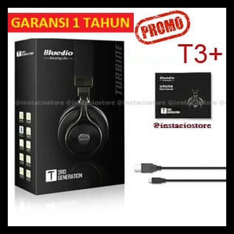 Original Bluedio T2+ Turbine Hurricane Wireless Bluetooth Headphone TERPERCAYA