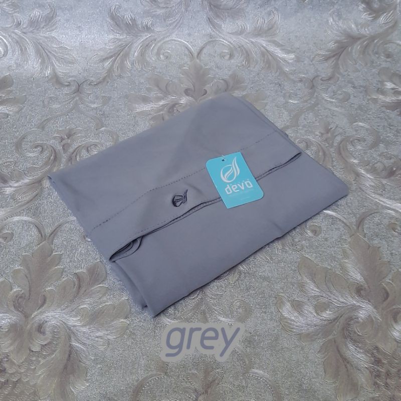 Hijab instan bergo malay | Jersey premium by:devohijab original-GREY. BM