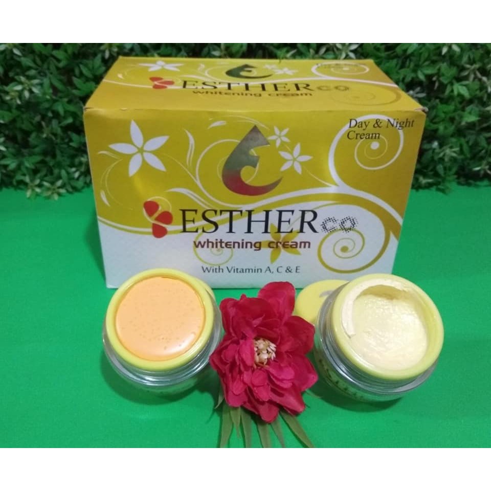 Cream Esther Co Whitening (Paket Siang dan Malam) / Paket Krim Whitening / Glowing BPOM [GROSIR]