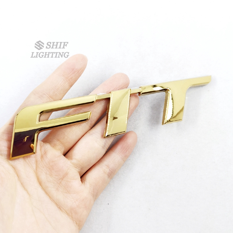 1 x ABS Gold FIT Letter Logo Car Rear Trunk Emblem Sticker Badge Decal Replacement For Honda Fit