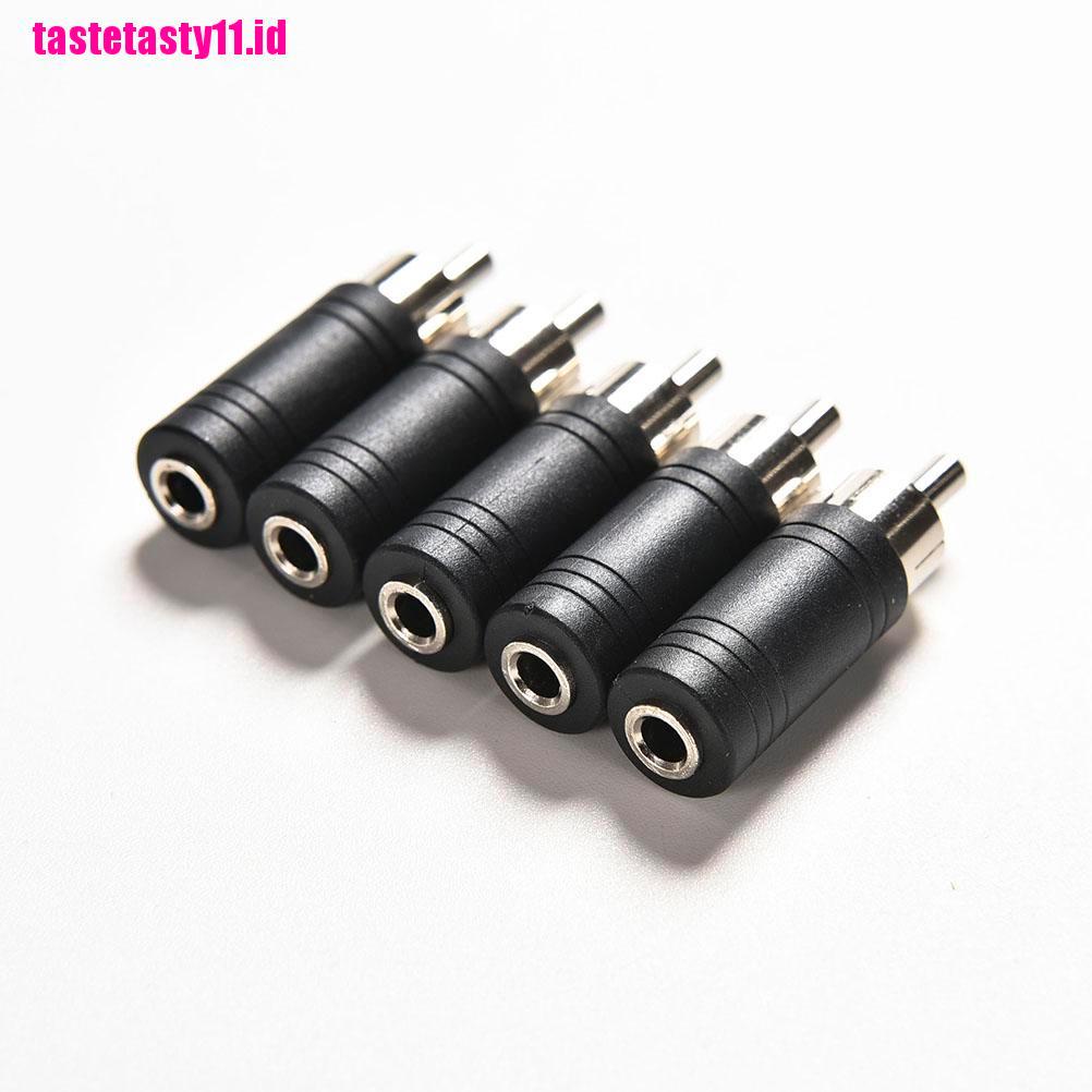 Adaptor Konverter Socket Mono Female Jack 3.5mm Ke RCA Plug Male