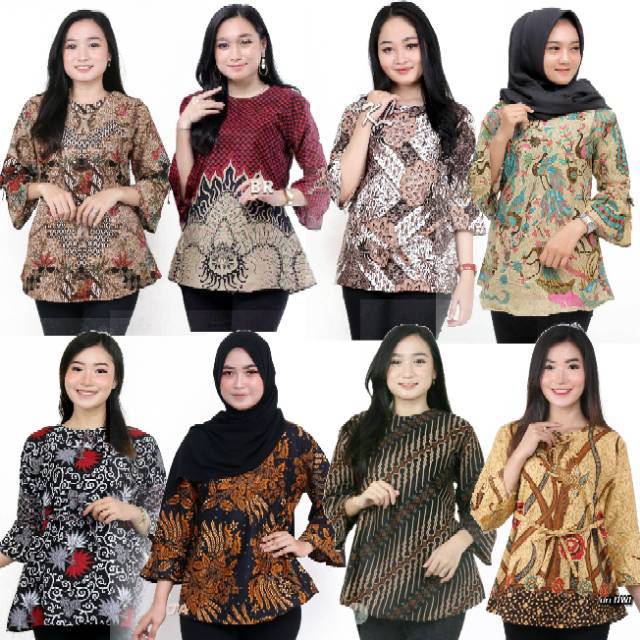 ATASAN BATIK WANITA BLOUSE BATIK MOTIF ETNIK BATIK PEKALONGA BATIK KERJA FASHION WANITA BATIK WANITA