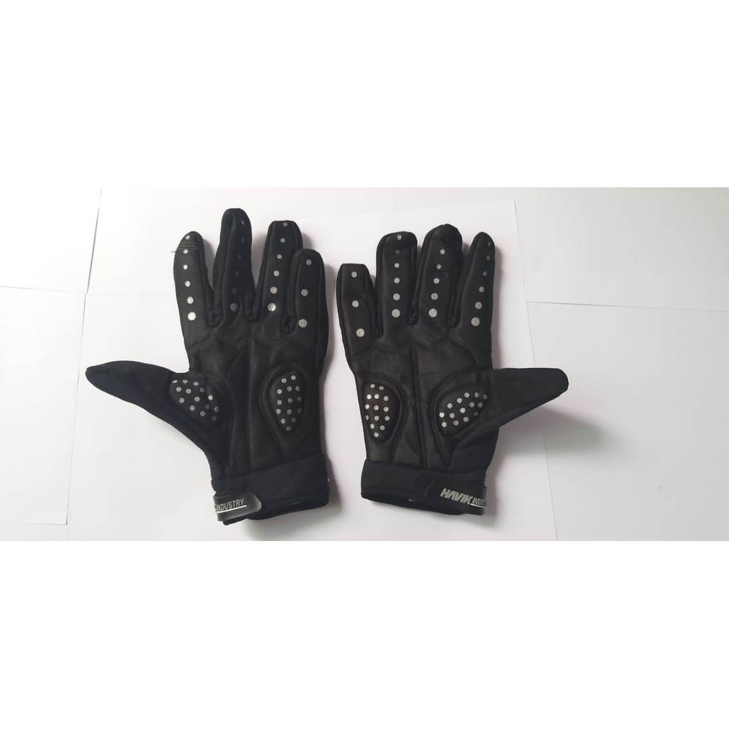 Gloves Sarung tangan biker / Glove HAVIK FULL Finger BLACK  MOTOR COOL KEREN ABIS