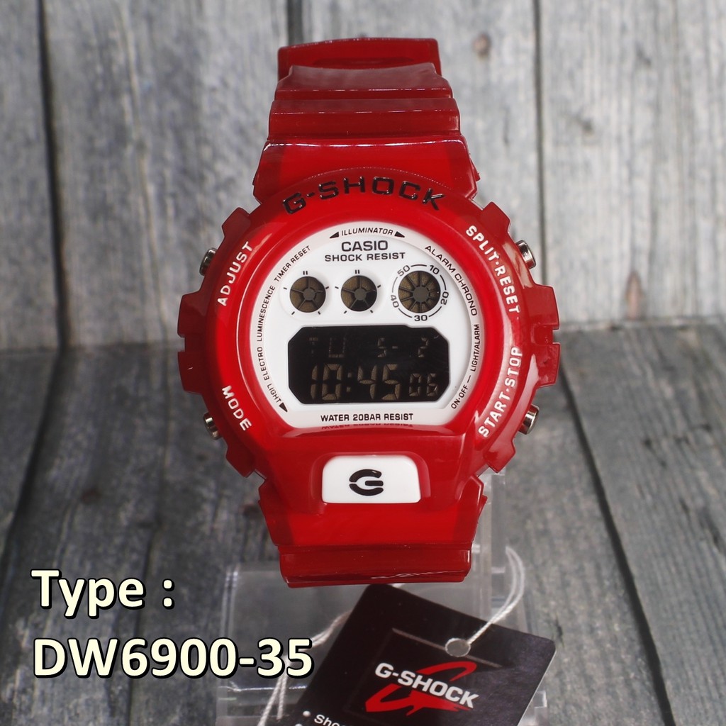 BEST SELLER  G-Shock Casio DW6900 Merah Jelly jam digital outdoor