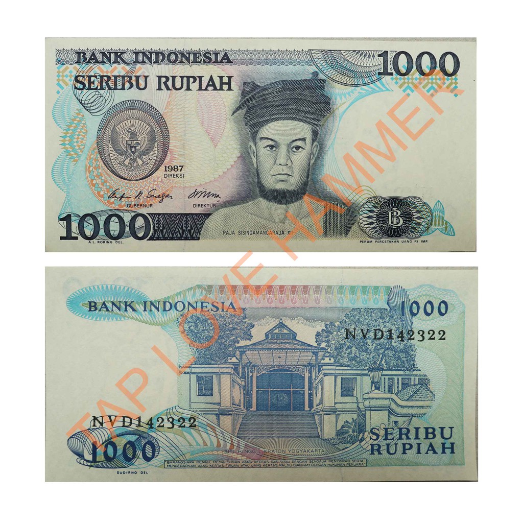 uang kuno Rp 1000 Raja Sisingamangaraja XII