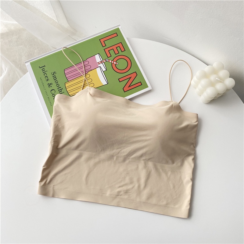 •OKEY BELI•BR502 Tanktop korea seamless spaghetti strap tank top dalaman wanita pakaian bralette bra bh COD-7