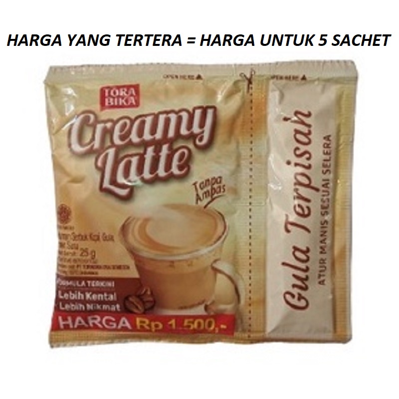 Jual SK Torabika Creamy Latte Bundle Isi 5 Sachet Coffee Kopi Instan